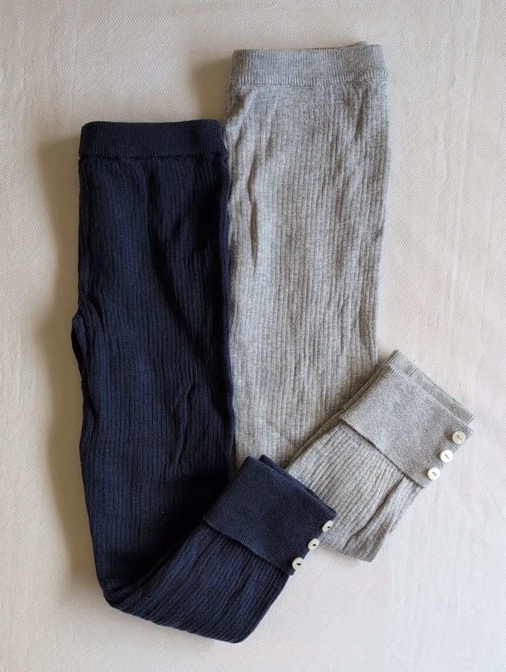 Carters Girls Ribbed Knit Sweater Leggings Pants Bundle 2 Pack Button Cuff 4-5